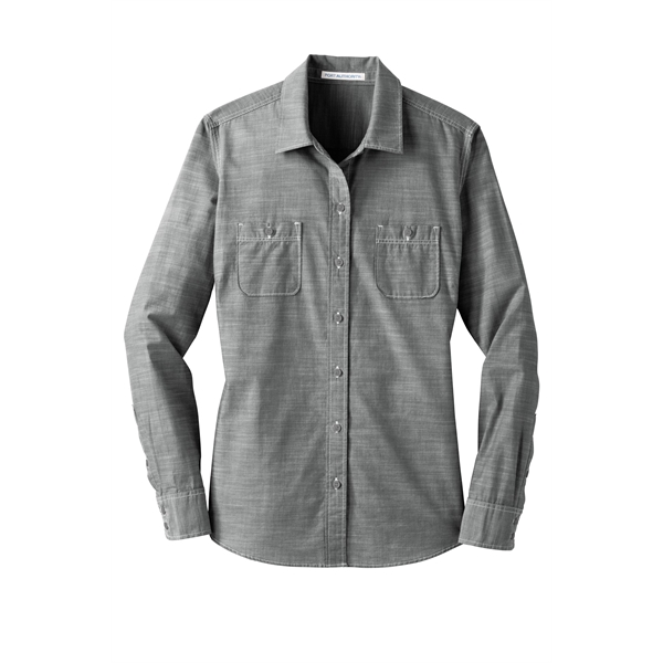 Port Authority Women's Slub Chambray Shirt. - Port Authority Women's Slub Chambray Shirt. - Image 0 of 15