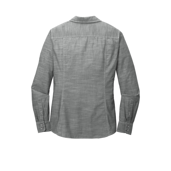 Port Authority Women's Slub Chambray Shirt. - Port Authority Women's Slub Chambray Shirt. - Image 7 of 15