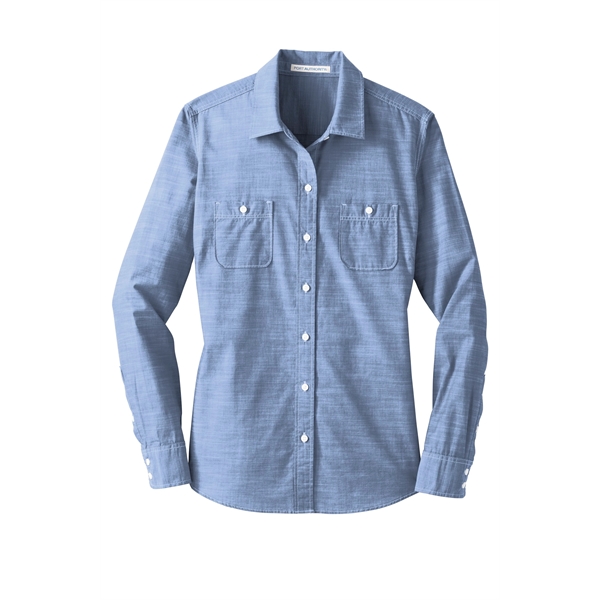 Port Authority Women's Slub Chambray Shirt. - Port Authority Women's Slub Chambray Shirt. - Image 1 of 15