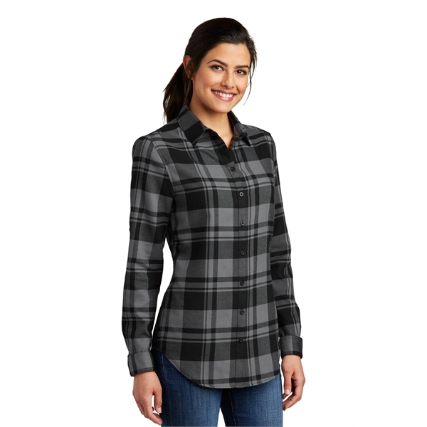 Port Authority Women's Plaid Flannel Tunic . - Port Authority Women's Plaid Flannel Tunic . - Image 3 of 32