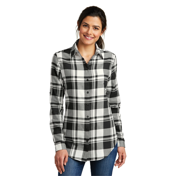 Port Authority Women's Plaid Flannel Tunic . - Port Authority Women's Plaid Flannel Tunic . - Image 14 of 32