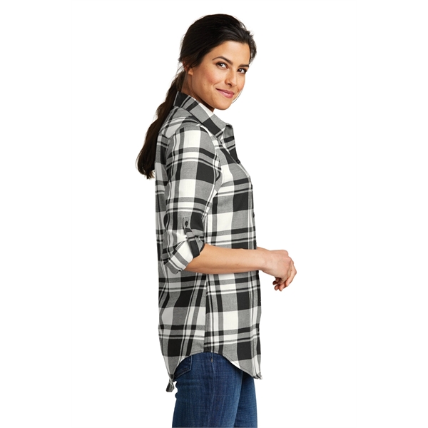 Port Authority Women's Plaid Flannel Tunic . - Port Authority Women's Plaid Flannel Tunic . - Image 10 of 32