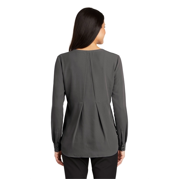 Port Authority Women's Long Sleeve Button-Front Blouse. - Port Authority Women's Long Sleeve Button-Front Blouse. - Image 21 of 25