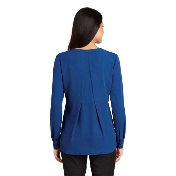 Port Authority Women's Long Sleeve Button-Front Blouse. - Port Authority Women's Long Sleeve Button-Front Blouse. - Image 10 of 25