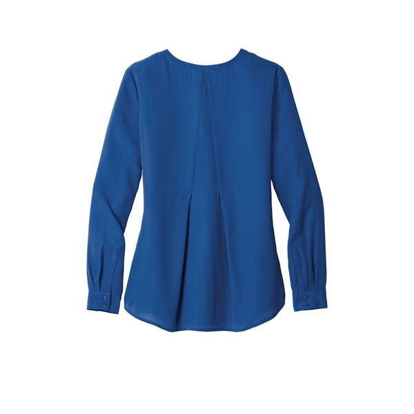 Port Authority Women's Long Sleeve Button-Front Blouse. - Port Authority Women's Long Sleeve Button-Front Blouse. - Image 13 of 25