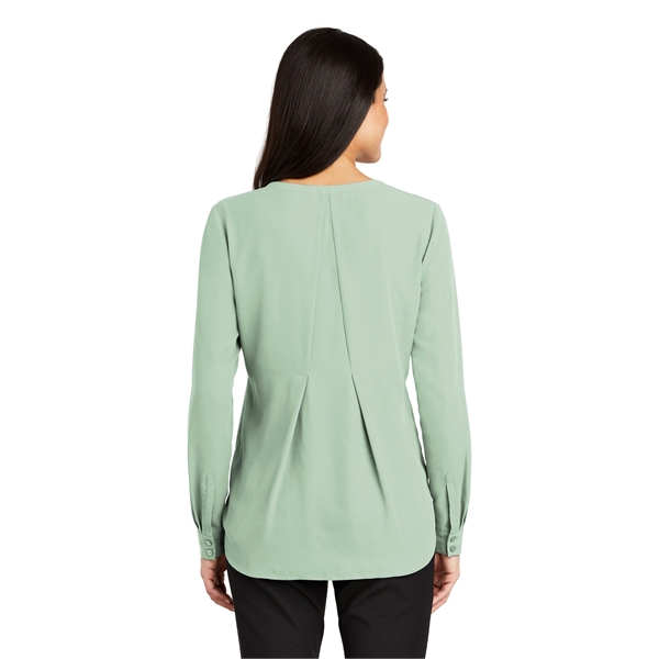 Port Authority Women's Long Sleeve Button-Front Blouse. - Port Authority Women's Long Sleeve Button-Front Blouse. - Image 14 of 25