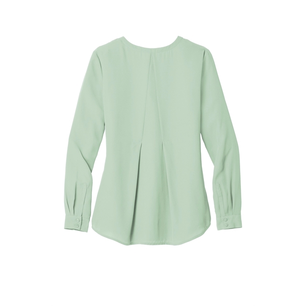 Port Authority Women's Long Sleeve Button-Front Blouse. - Port Authority Women's Long Sleeve Button-Front Blouse. - Image 17 of 25