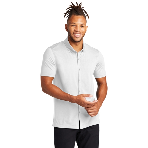 Mercer+Mettle Stretch Pique Full-Button Polo - Mercer+Mettle Stretch Pique Full-Button Polo - Image 20 of 35