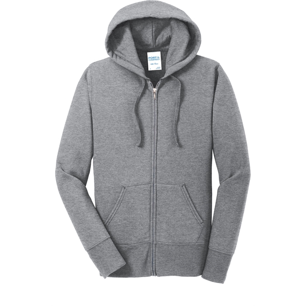 Custom Port & Co Women's Core Fleece Full-Zip Hooded Sweatshirt.