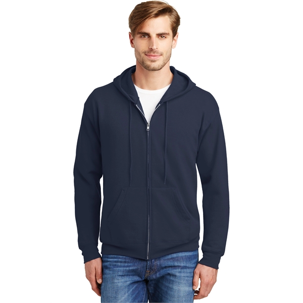 Hanes - EcoSmart Full-Zip Hooded Sweatshirt. - Hanes - EcoSmart Full-Zip Hooded Sweatshirt. - Image 87 of 91