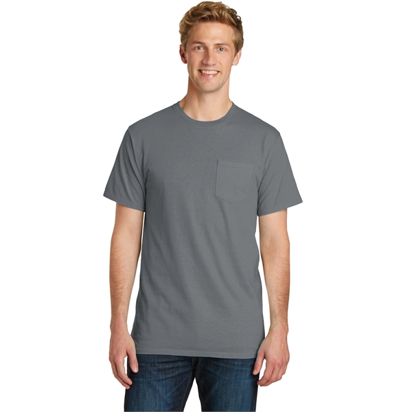 Port & Company Beach Wash Garment-Dyed Pocket Tee. - Port & Company Beach Wash Garment-Dyed Pocket Tee. - Image 1 of 45