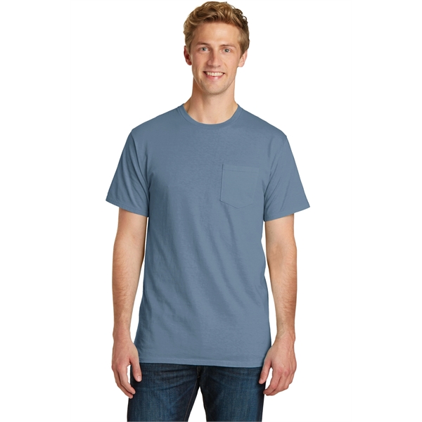 Port & Company Beach Wash Garment-Dyed Pocket Tee. - Port & Company Beach Wash Garment-Dyed Pocket Tee. - Image 2 of 45