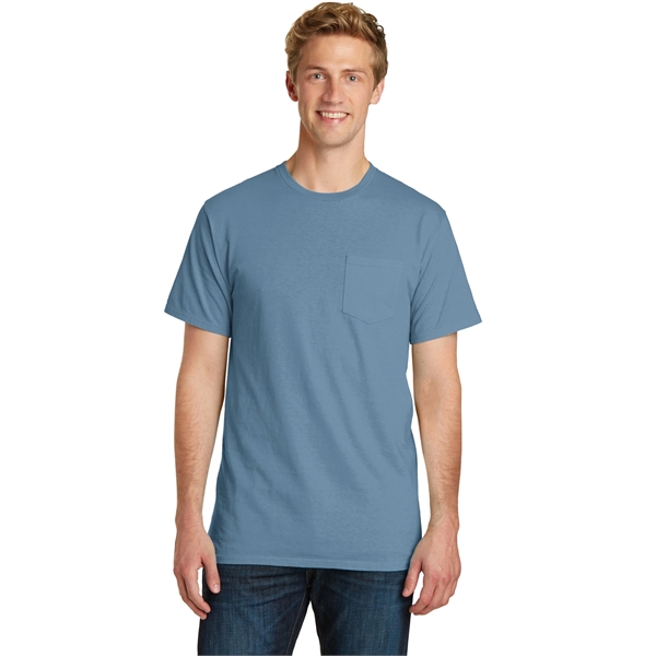 Port & Company Beach Wash Garment-Dyed Pocket Tee. - Port & Company Beach Wash Garment-Dyed Pocket Tee. - Image 4 of 45