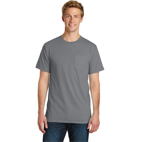 Port & Company Beach Wash Garment-Dyed Pocket Tee. - Port & Company Beach Wash Garment-Dyed Pocket Tee. - Image 5 of 45