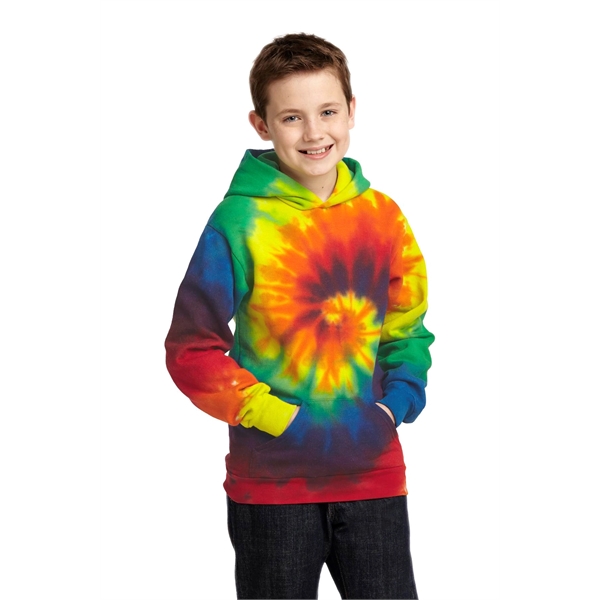 Port & Company Youth Tie-Dye Pullover Hooded Sweatshirt. - Port & Company Youth Tie-Dye Pullover Hooded Sweatshirt. - Image 30 of 60