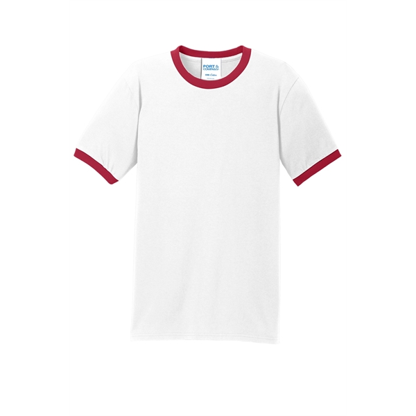 Port & Company Core Cotton Ringer Tee. - Port & Company Core Cotton Ringer Tee. - Image 42 of 49