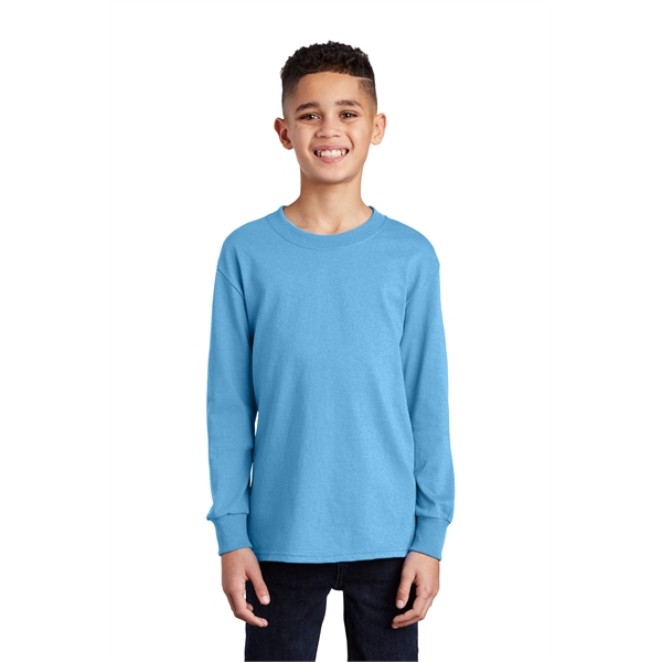 Port & Company Youth Long Sleeve Core Cotton Tee. - Port & Company Youth Long Sleeve Core Cotton Tee. - Image 95 of 149