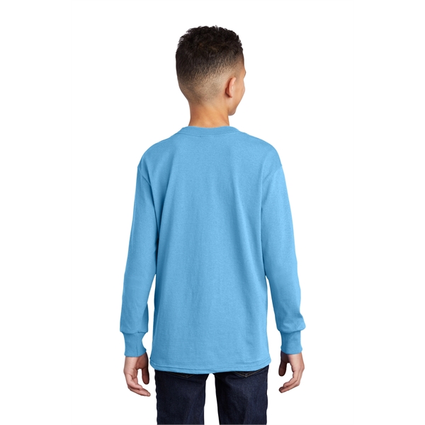 Port & Company Youth Long Sleeve Core Cotton Tee. - Port & Company Youth Long Sleeve Core Cotton Tee. - Image 96 of 149