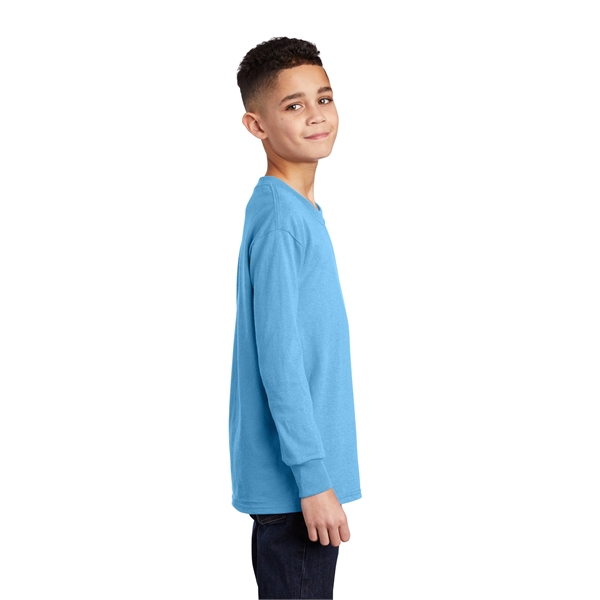 Port & Company Youth Long Sleeve Core Cotton Tee. - Port & Company Youth Long Sleeve Core Cotton Tee. - Image 97 of 149