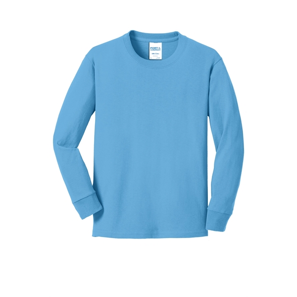 Port & Company Youth Long Sleeve Core Cotton Tee. - Port & Company Youth Long Sleeve Core Cotton Tee. - Image 3 of 149