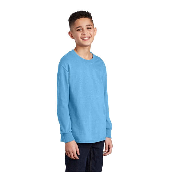 Port & Company Youth Long Sleeve Core Cotton Tee. - Port & Company Youth Long Sleeve Core Cotton Tee. - Image 98 of 149