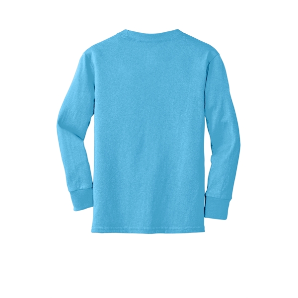 Port & Company Youth Long Sleeve Core Cotton Tee. - Port & Company Youth Long Sleeve Core Cotton Tee. - Image 5 of 149