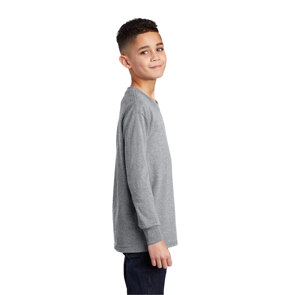 Port & Company Youth Long Sleeve Core Cotton Tee. - Port & Company Youth Long Sleeve Core Cotton Tee. - Image 101 of 149