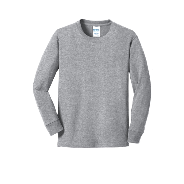 Port & Company Youth Long Sleeve Core Cotton Tee. - Port & Company Youth Long Sleeve Core Cotton Tee. - Image 8 of 149