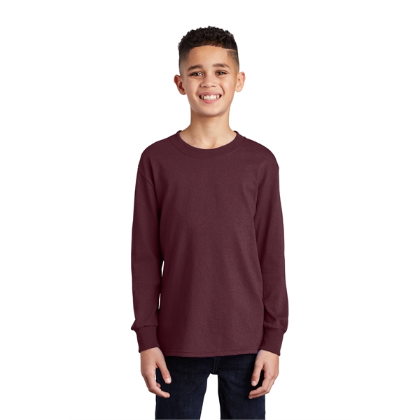 Port & Company Youth Long Sleeve Core Cotton Tee. - Port & Company Youth Long Sleeve Core Cotton Tee. - Image 102 of 149