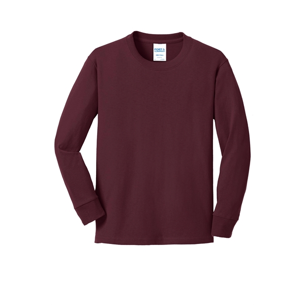 Port & Company Youth Long Sleeve Core Cotton Tee. - Port & Company Youth Long Sleeve Core Cotton Tee. - Image 13 of 149