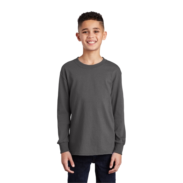 Port & Company Youth Long Sleeve Core Cotton Tee. - Port & Company Youth Long Sleeve Core Cotton Tee. - Image 105 of 149