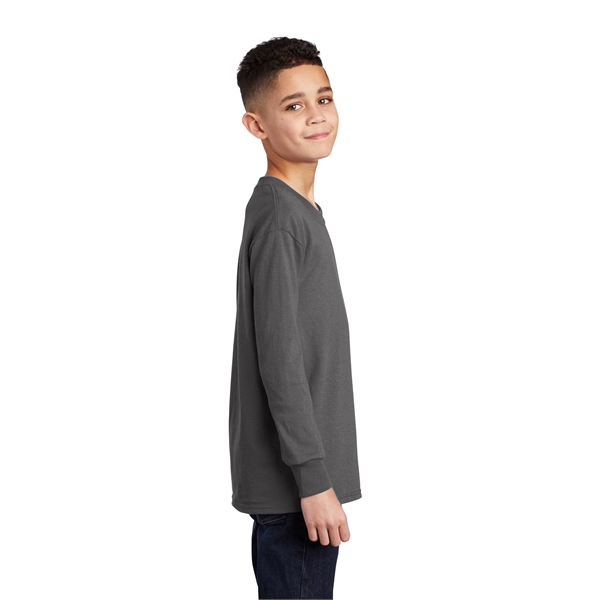 Port & Company Youth Long Sleeve Core Cotton Tee. - Port & Company Youth Long Sleeve Core Cotton Tee. - Image 107 of 149