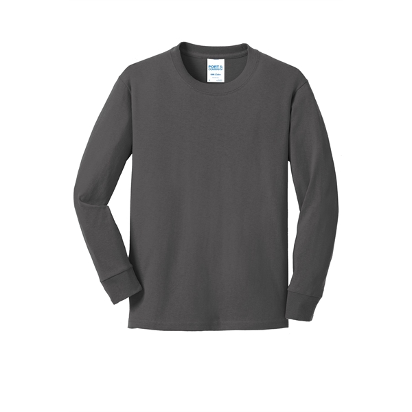 Port & Company Youth Long Sleeve Core Cotton Tee. - Port & Company Youth Long Sleeve Core Cotton Tee. - Image 18 of 149