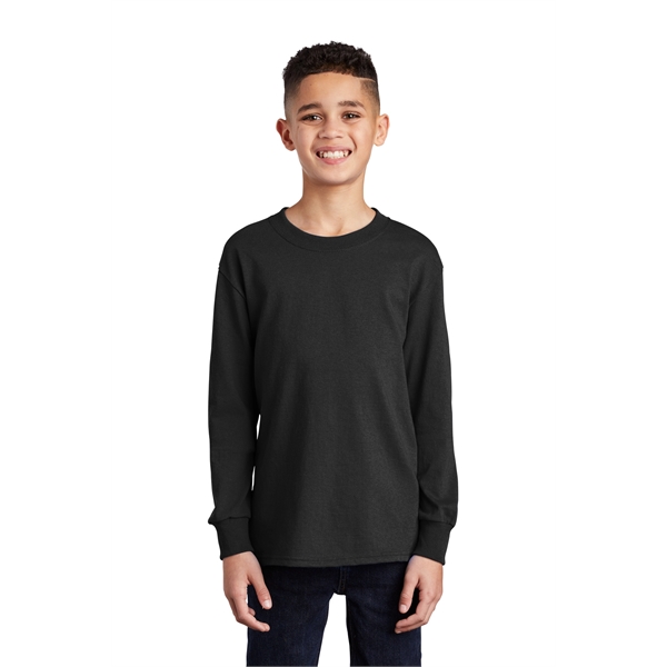 Port & Company Youth Long Sleeve Core Cotton Tee. - Port & Company Youth Long Sleeve Core Cotton Tee. - Image 108 of 149