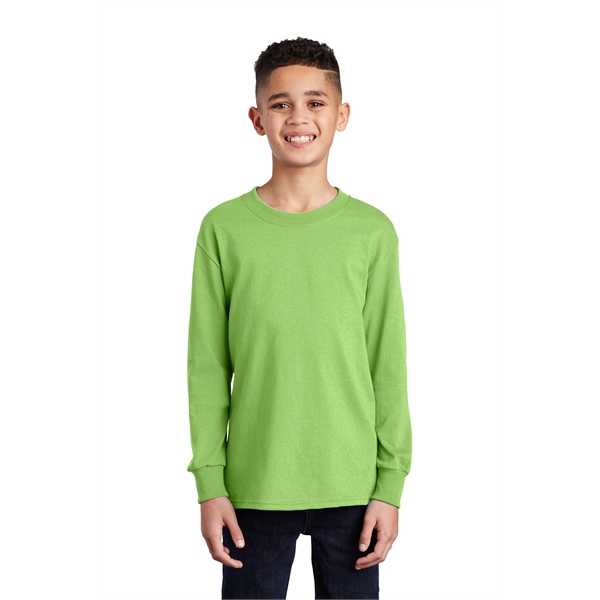 Port & Company Youth Long Sleeve Core Cotton Tee. - Port & Company Youth Long Sleeve Core Cotton Tee. - Image 111 of 149