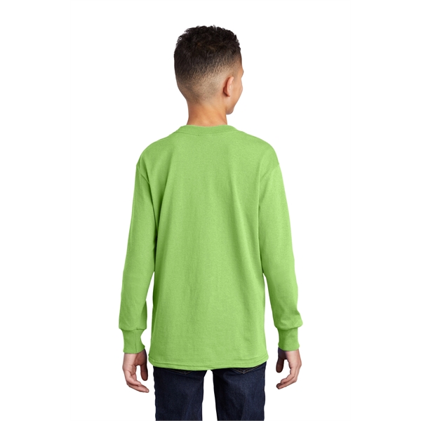 Port & Company Youth Long Sleeve Core Cotton Tee. - Port & Company Youth Long Sleeve Core Cotton Tee. - Image 112 of 149