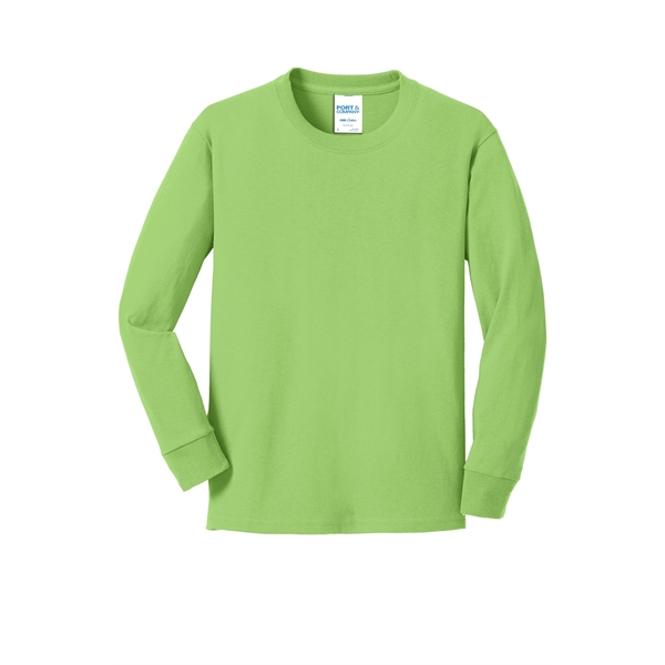 Port & Company Youth Long Sleeve Core Cotton Tee. - Port & Company Youth Long Sleeve Core Cotton Tee. - Image 28 of 149