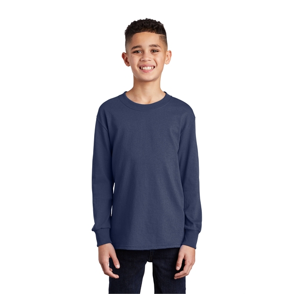 Port & Company Youth Long Sleeve Core Cotton Tee. - Port & Company Youth Long Sleeve Core Cotton Tee. - Image 114 of 149