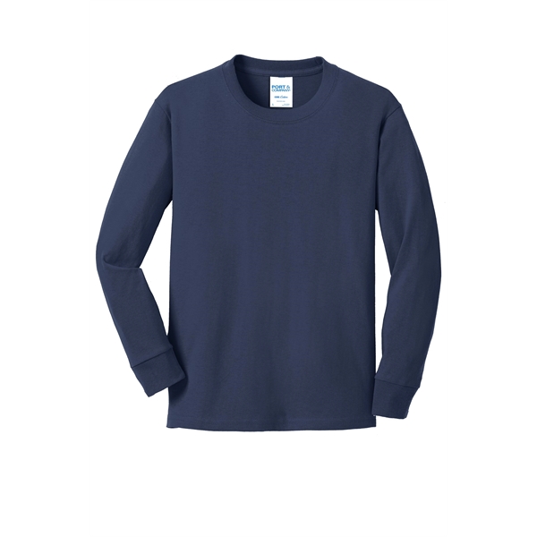 Port & Company Youth Long Sleeve Core Cotton Tee. - Port & Company Youth Long Sleeve Core Cotton Tee. - Image 33 of 149