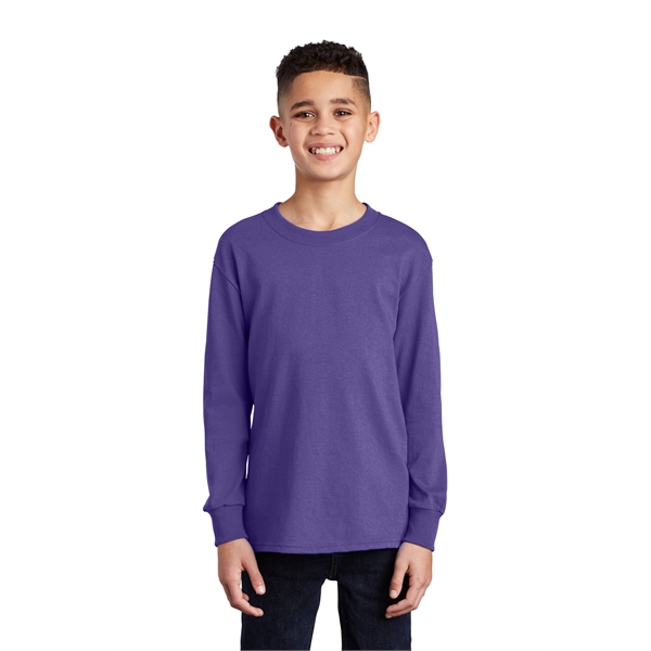 Port & Company Youth Long Sleeve Core Cotton Tee. - Port & Company Youth Long Sleeve Core Cotton Tee. - Image 117 of 149