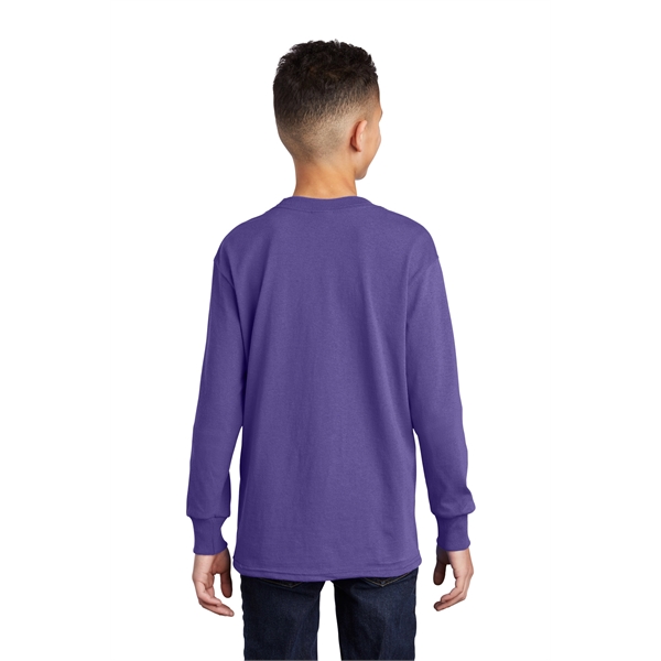 Port & Company Youth Long Sleeve Core Cotton Tee. - Port & Company Youth Long Sleeve Core Cotton Tee. - Image 118 of 149