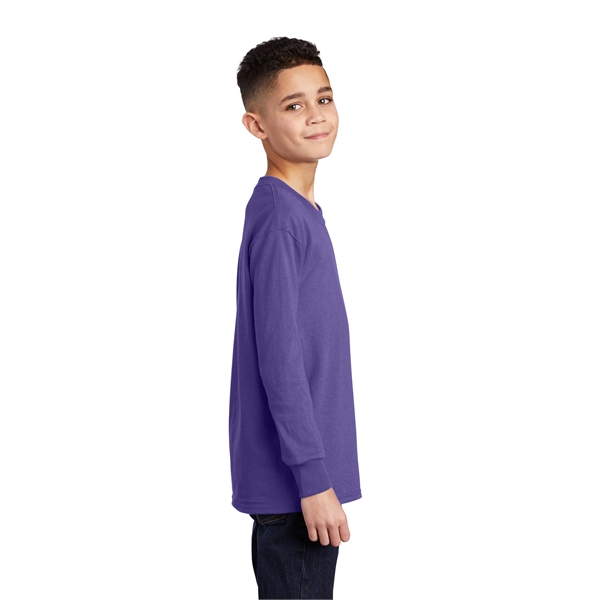 Port & Company Youth Long Sleeve Core Cotton Tee. - Port & Company Youth Long Sleeve Core Cotton Tee. - Image 119 of 149