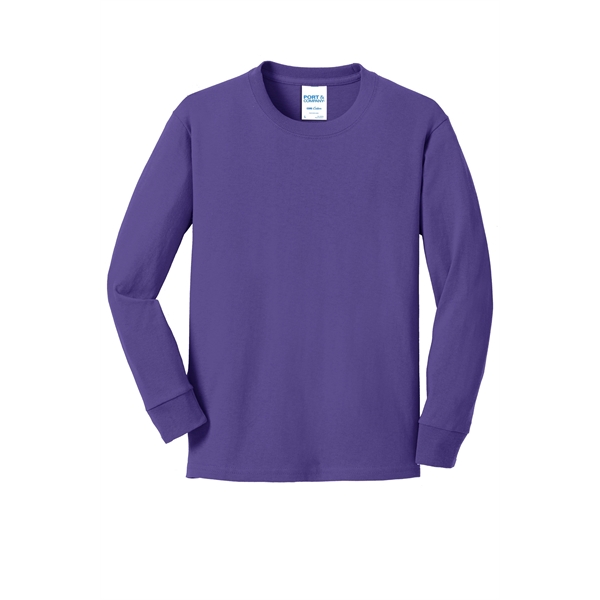 Port & Company Youth Long Sleeve Core Cotton Tee. - Port & Company Youth Long Sleeve Core Cotton Tee. - Image 38 of 149