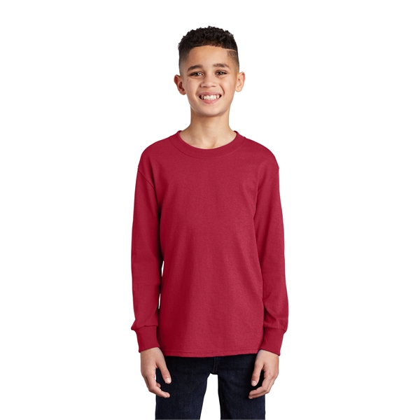 Port & Company Youth Long Sleeve Core Cotton Tee. - Port & Company Youth Long Sleeve Core Cotton Tee. - Image 120 of 149