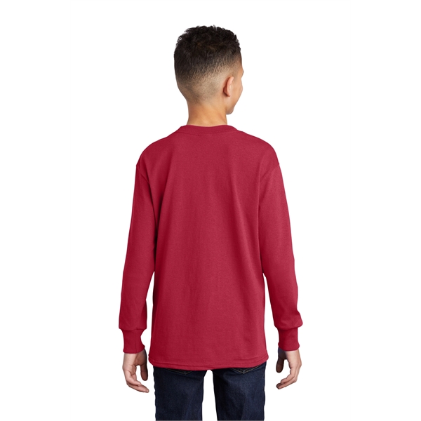 Port & Company Youth Long Sleeve Core Cotton Tee. - Port & Company Youth Long Sleeve Core Cotton Tee. - Image 121 of 149