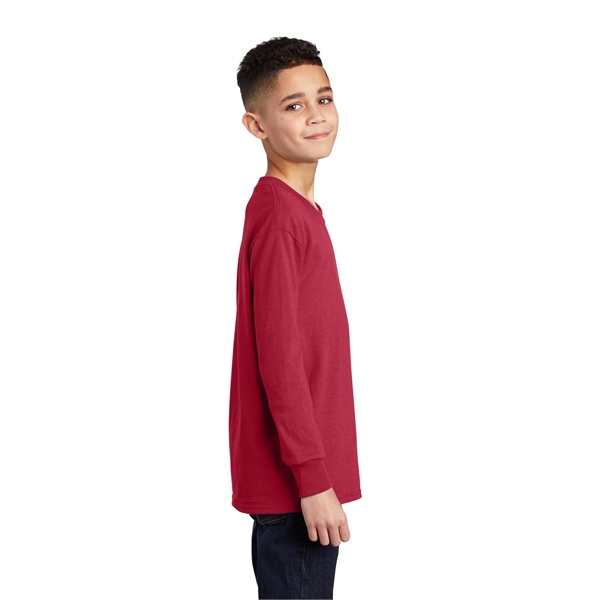 Port & Company Youth Long Sleeve Core Cotton Tee. - Port & Company Youth Long Sleeve Core Cotton Tee. - Image 122 of 149