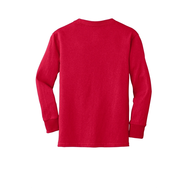 Port & Company Youth Long Sleeve Core Cotton Tee. - Port & Company Youth Long Sleeve Core Cotton Tee. - Image 44 of 149