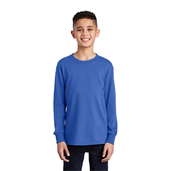 Port & Company Youth Long Sleeve Core Cotton Tee. - Port & Company Youth Long Sleeve Core Cotton Tee. - Image 123 of 149