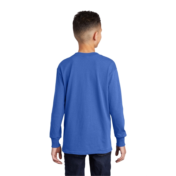 Port & Company Youth Long Sleeve Core Cotton Tee. - Port & Company Youth Long Sleeve Core Cotton Tee. - Image 124 of 149