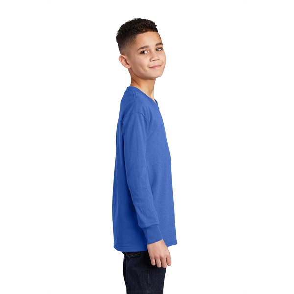 Port & Company Youth Long Sleeve Core Cotton Tee. - Port & Company Youth Long Sleeve Core Cotton Tee. - Image 125 of 149